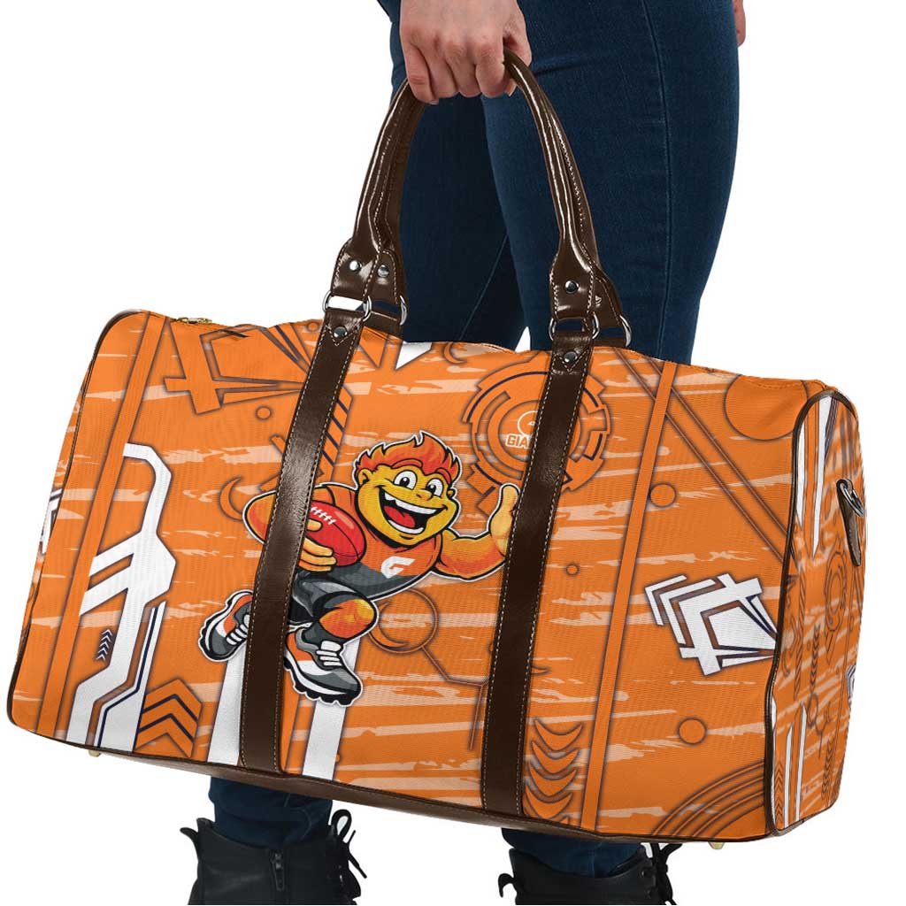 Greater Western Sydney Giants Travel Bag Mascot Cartoon Football Illustration Style