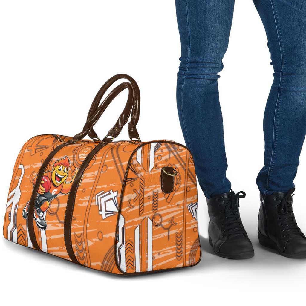Greater Western Sydney Giants Travel Bag Mascot Cartoon Football Illustration Style
