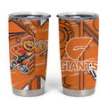 Greater Western Sydney Giants Tumbler Cup Mascot Cartoon Football Illustration Style