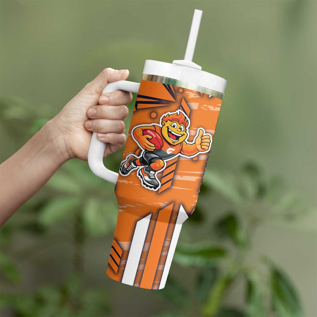 Greater Western Sydney Giants Tumbler With Handle Mascot Cartoon Football Illustration Style