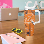 Greater Western Sydney Giants Tumbler With Handle Mascot Cartoon Football Illustration Style