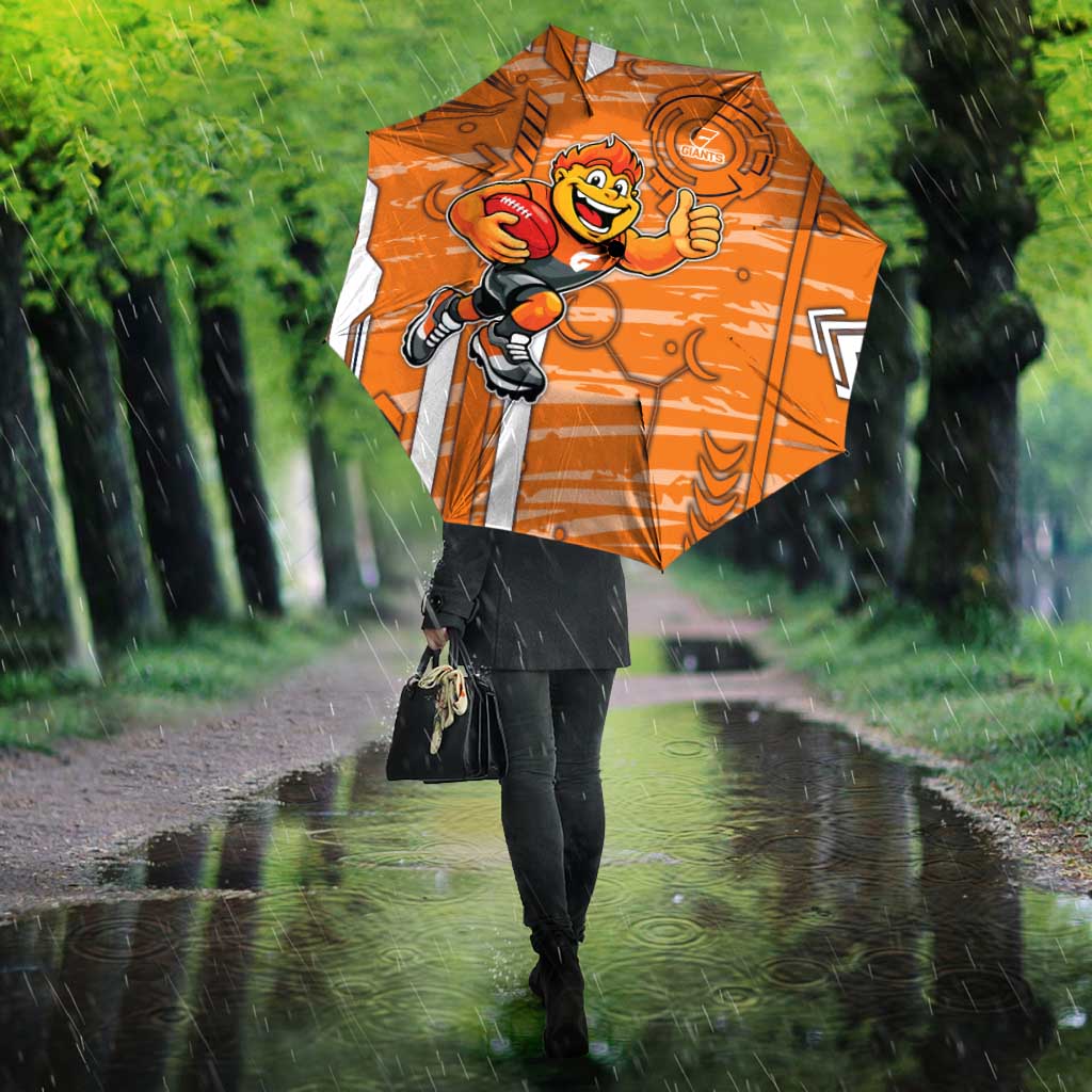 Greater Western Sydney Giants Umbrella Mascot Cartoon Football Illustration Style