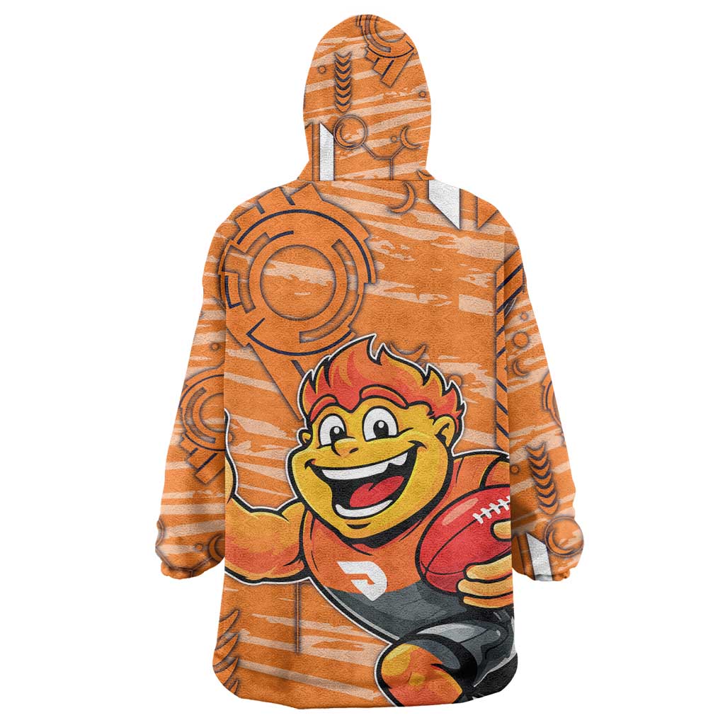 Greater Western Sydney Giants Wearable Blanket Hoodie Mascot Cartoon Football Illustration Style