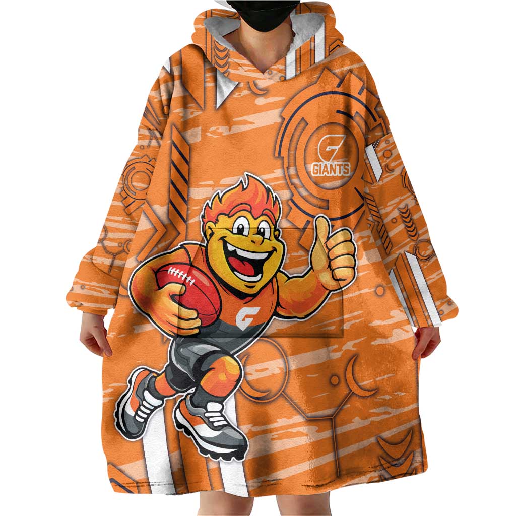 Greater Western Sydney Giants Wearable Blanket Hoodie Mascot Cartoon Football Illustration Style