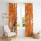 Greater Western Sydney Giants Window Curtain Mascot Cartoon Football Illustration Style