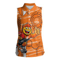 Greater Western Sydney Giants Women Sleeveless Polo Shirt Mascot Cartoon Football Illustration Style