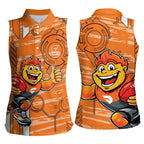 Greater Western Sydney Giants Women Sleeveless Polo Shirt Mascot Cartoon Football Illustration Style