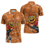 Greater Western Sydney Giants Zipper Polo Shirt Mascot Cartoon Football Illustration Style