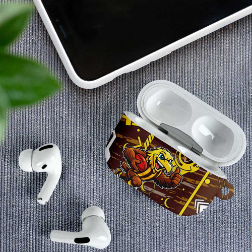 Hawthorn Hawks AirPods Case Mascot Cartoon Football Illustration Style