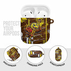 Hawthorn Hawks AirPods Case Mascot Cartoon Football Illustration Style