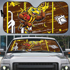 Hawthorn Hawks Auto Sun Shade Mascot Cartoon Football Illustration Style