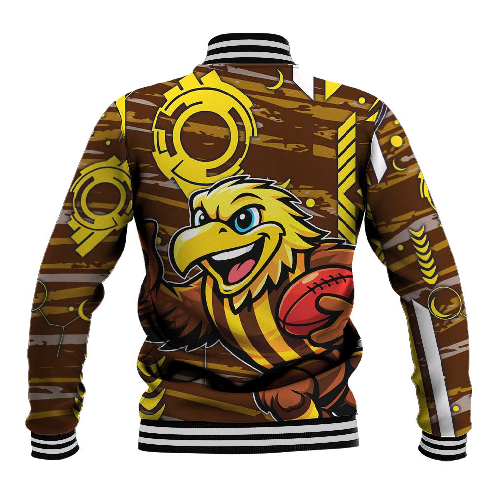 Hawthorn Hawks Baseball Jacket Mascot Cartoon Football Illustration Style