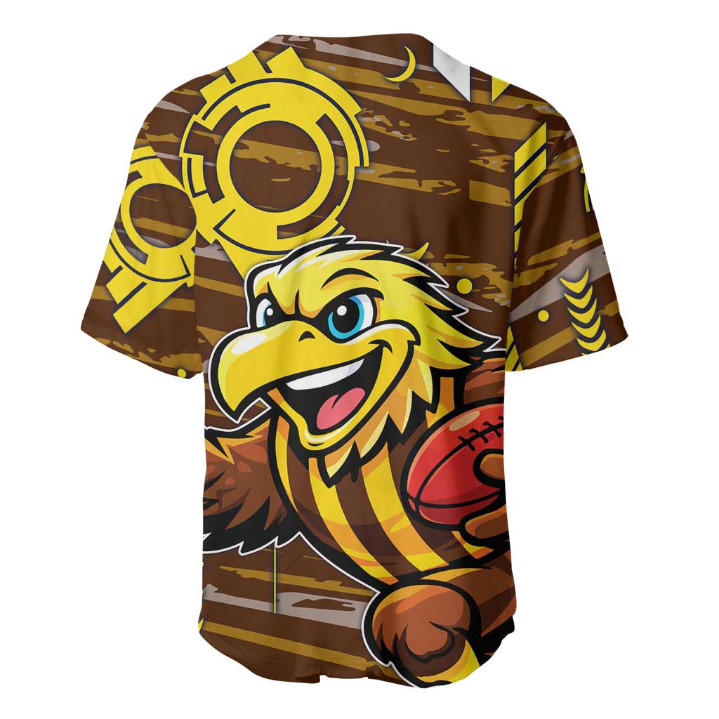 Hawthorn Hawks Baseball Jersey Mascot Cartoon Football Illustration Style