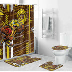 Hawthorn Hawks Bathroom Set Mascot Cartoon Football Illustration Style