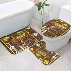 Hawthorn Hawks Bathroom Set Mascot Cartoon Football Illustration Style