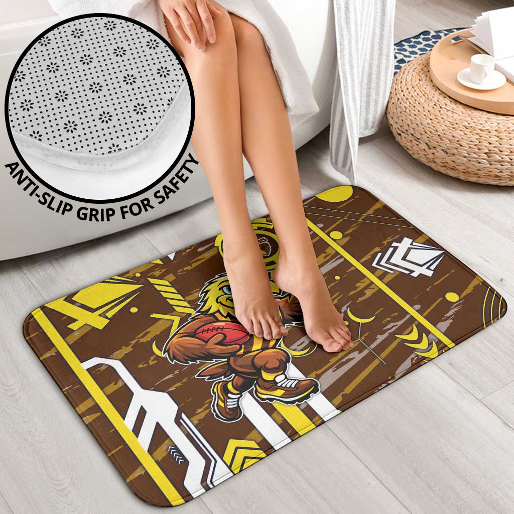 Hawthorn Hawks Bathroom Set Mascot Cartoon Football Illustration Style