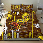 Hawthorn Hawks Bedding Set Mascot Cartoon Football Illustration Style