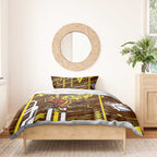 Hawthorn Hawks Bedding Set Mascot Cartoon Football Illustration Style