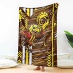 Hawthorn Hawks Blanket Mascot Cartoon Football Illustration Style
