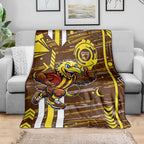 Hawthorn Hawks Blanket Mascot Cartoon Football Illustration Style