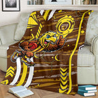 Hawthorn Hawks Blanket Mascot Cartoon Football Illustration Style