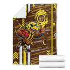 Hawthorn Hawks Blanket Mascot Cartoon Football Illustration Style