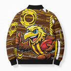 Hawthorn Hawks Bomber Puffer Jacket Mascot Cartoon Football Illustration Style