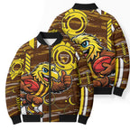 Hawthorn Hawks Bomber Puffer Jacket Mascot Cartoon Football Illustration Style