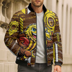 Hawthorn Hawks Bomber Puffer Jacket Mascot Cartoon Football Illustration Style