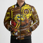 Hawthorn Hawks Bomber Puffer Jacket Mascot Cartoon Football Illustration Style