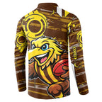 Hawthorn Hawks Button Sweatshirt Mascot Cartoon Football Illustration Style