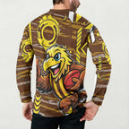 Hawthorn Hawks Button Sweatshirt Mascot Cartoon Football Illustration Style