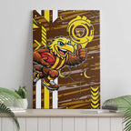 Hawthorn Hawks Canvas Wall Art Mascot Cartoon Football Illustration Style
