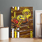 Hawthorn Hawks Canvas Wall Art Mascot Cartoon Football Illustration Style