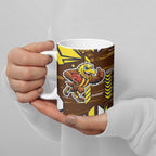 Hawthorn Hawks Ceramic Mug Mascot Cartoon Football Illustration Style