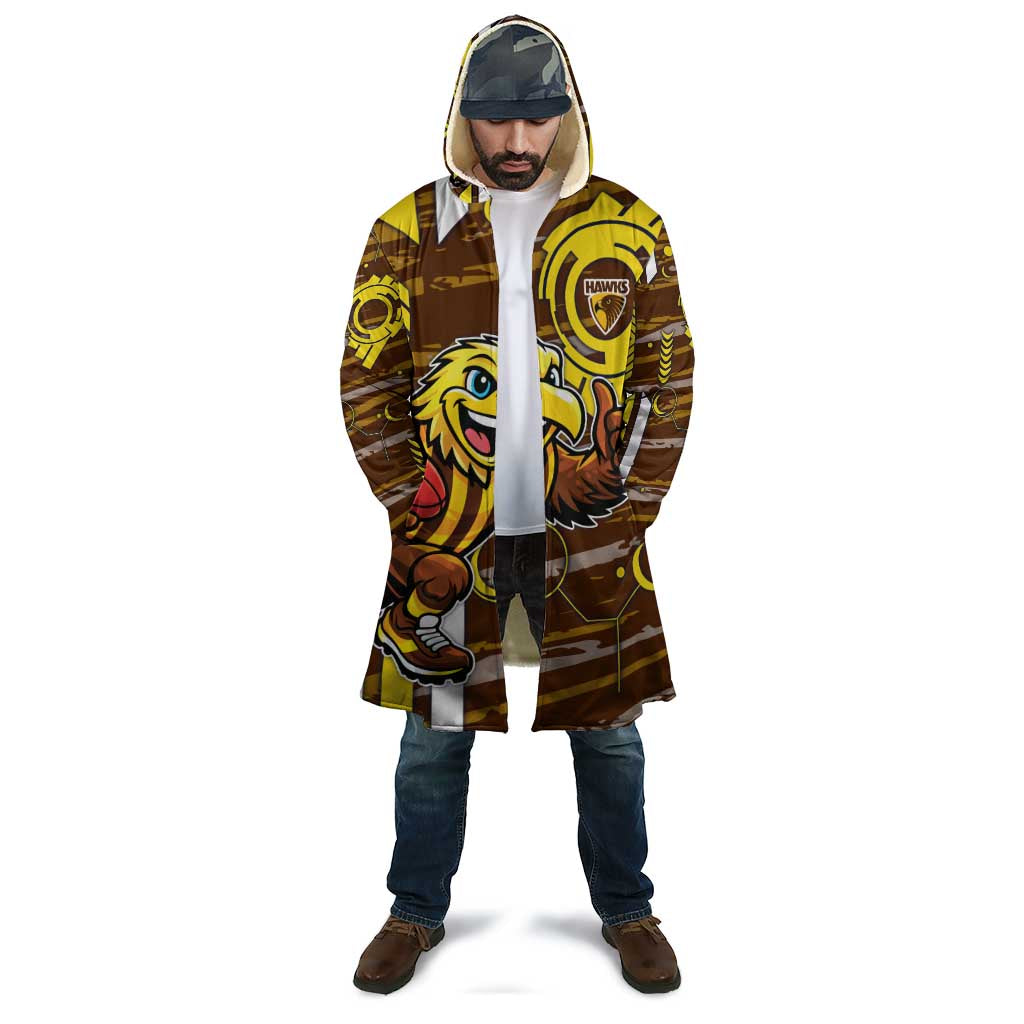 Hawthorn Hawks Cloak Mascot Cartoon Football Illustration Style