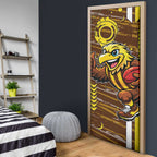 Hawthorn Hawks Door Cover Mascot Cartoon Football Illustration Style