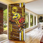 Hawthorn Hawks Door Cover Mascot Cartoon Football Illustration Style
