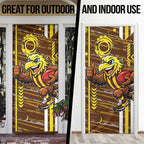 Hawthorn Hawks Door Cover Mascot Cartoon Football Illustration Style