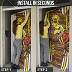 Hawthorn Hawks Door Cover Mascot Cartoon Football Illustration Style