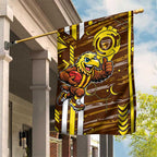 Hawthorn Hawks Garden Flag Mascot Cartoon Football Illustration Style