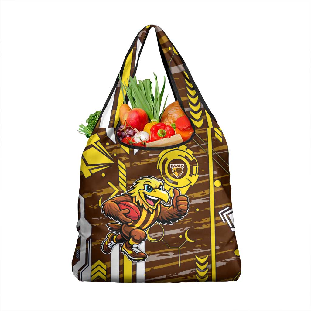 Hawthorn Hawks Grocery Bag Mascot Cartoon Football Illustration Style