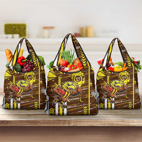 Hawthorn Hawks Grocery Bag Mascot Cartoon Football Illustration Style
