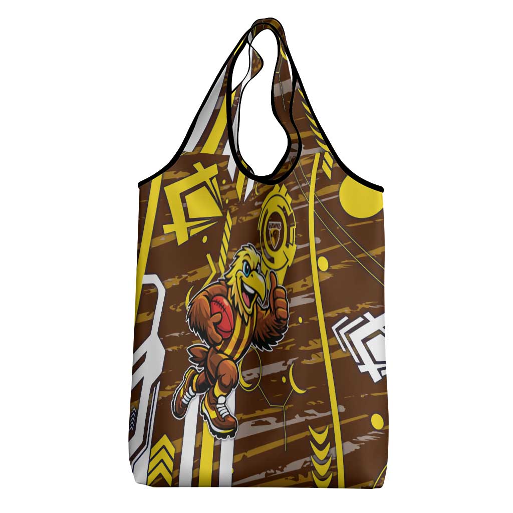Hawthorn Hawks Grocery Bag Mascot Cartoon Football Illustration Style