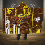 Hawthorn Hawks Hooded Blanket Mascot Cartoon Football Illustration Style