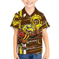 Hawthorn Hawks Kid Hawaiian Shirt Mascot Cartoon Football Illustration Style