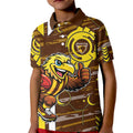 Hawthorn Hawks Kid Polo Shirt Mascot Cartoon Football Illustration Style