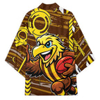 Hawthorn Hawks Kimono Mascot Cartoon Football Illustration Style