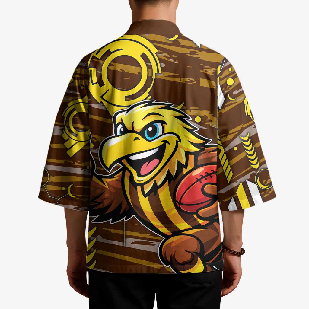 Hawthorn Hawks Kimono Mascot Cartoon Football Illustration Style