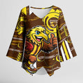 Hawthorn Hawks Kimono Sleeve Blouse Mascot Cartoon Football Illustration Style